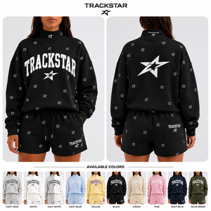 Ensemble de sweat-shirts à col montant pour femme, sweat-shirt imprimé, sweat-shirt oversize, sweat-shirt en molleton épais, impression personnalisée, assorti - Product Image 1