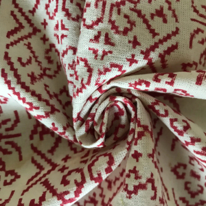 ผ้าฝ้ายพิมพ์ลายด้วยมือ ลายเรขาคณิต |   เหมาะสำหรับคุรตี, ชุดเดรส และของตกแต่งบ้าน - Product Image 1