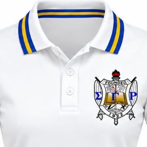 เสื้อโปโล Sigma Gamma Rho สีขาว แขนสั้น คอปก สำหรับผู้หญิง ลายตัวอักษรกรีก เสื้อยืดแฟชั่นสำหรับชมรมนักศึกษา เสื้อผ้าลำลอง สปอร์ต กอล์ฟ - Product Image 6