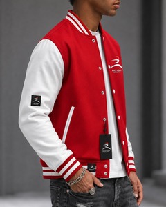 Chaquetas Varsity de Invierno para Hombre con Capucha, de Alta Calidad, 100% Lana, Impermeables, de Dos Tonos, con Cierre Frontal y Logotipo - Product Image 5