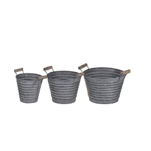 Macetero Galvanizado de Estilo Francés Vintage, con Acabado Envejecido, Tamaño, Forma y Color Personalizables, para Uso en Jardinería - Product Image 5