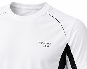 Trending Custom Logo Men's White <b>Raglan</b> Sleeve T-Shirt O-Neck Quick Dry Knitted Polyester Sporty Regular Fit Custom Front Print - Product Image 4