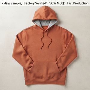 Wholesale Heavyweight Casual 450 500 Gsm Blank Men's <b>Hoodies</b> High Quality French Terry 100% Cotton Pullover Embroidered Hooded - Product Image 5