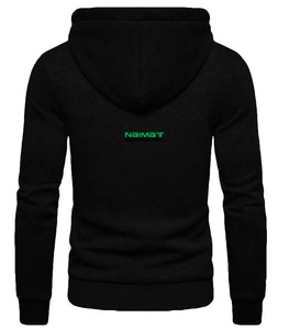 เสื้อฮู้ดซิปเต็มตัวทรงคลาสสิกสำหรับผู้ชาย มีกระเป๋าหน้าผ่าลึก ผ้าคอตตอนฟลีซเนื้อหนา สีพื้นเรียบ - Product Image 2