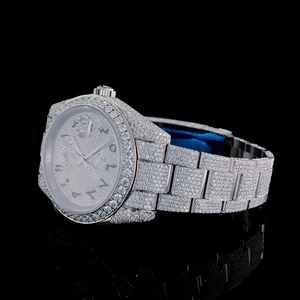 เครื่องประดับศิลปะสุดหรู ผลิตด้วยมือ รุ่นลิมิเต็ดอิดิชั่น ทำจากสแตนเลสสตีล ประดับคริสตัลแซฟไฟร์ ดีไซน์คลาสสิกสำหรับทุกเพศ พร้อมพลังงานสำรอง - Product Image 2