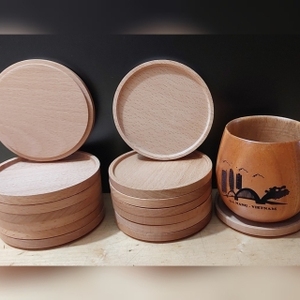 Posavasos Decorativo de Madera Hecho a Mano, Accesorio de Mesa con Logotipo Personalizado - Product Image 2