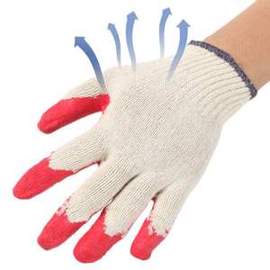 Guantes de Trabajo de Seguridad Antideslizantes con Recubrimiento de Látex Rojo de Alta Adherencia, Fabricados en Vietnam, Venta al Por Mayor, Logotipo Personalizado, al Por Mayor - Product Image 4