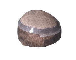Couleur du modèle Silk Pro #   Perruque toupet 4 Remy en cheveux humains pour hommes avec patchs capillaires et insertion sans aiguille - Product Image 5