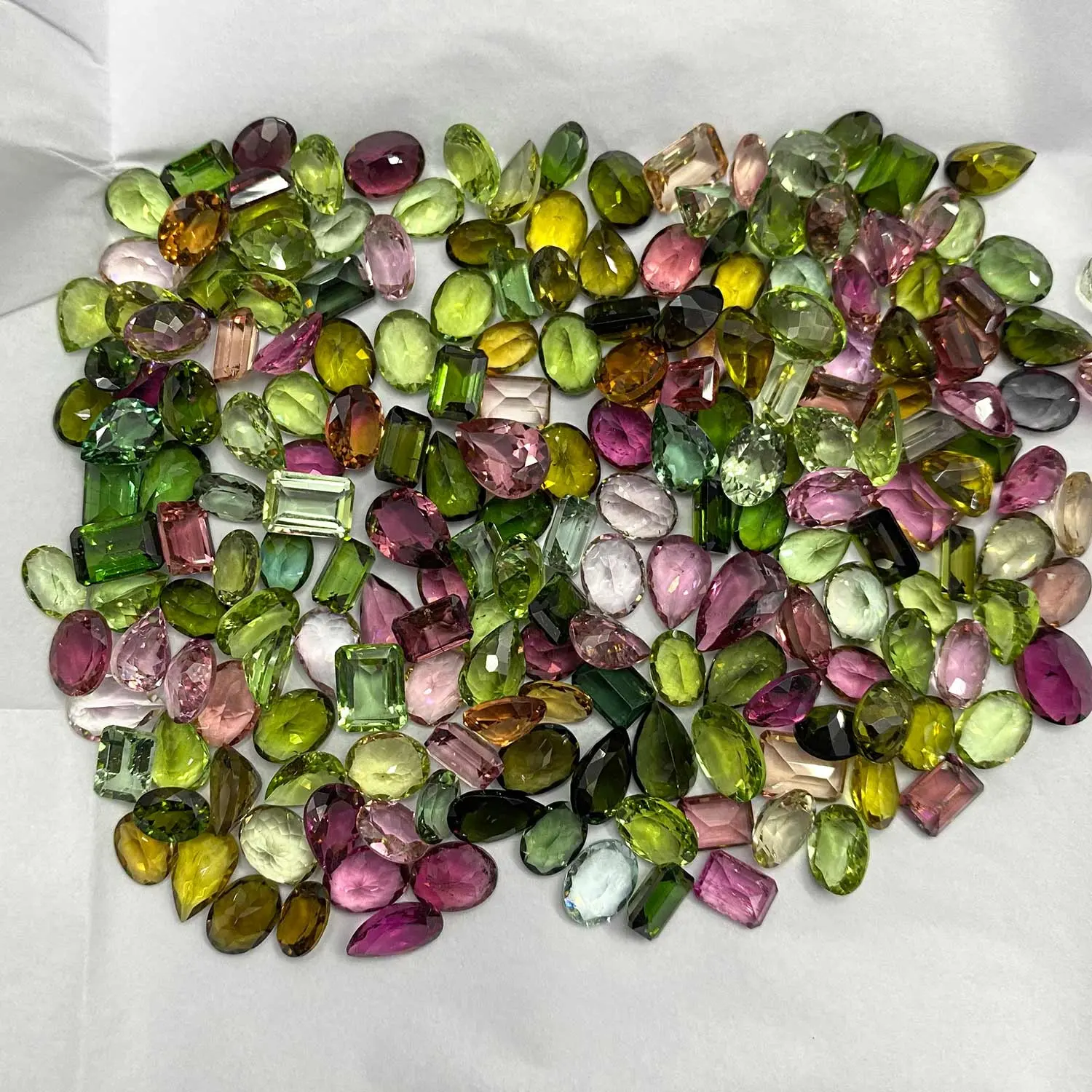 Ready To Ship Beautiful Colorful Gems Natural Multi Tourmaline Free Size Faceted Mixed Shape Loose Gemstones For Making Jewelry