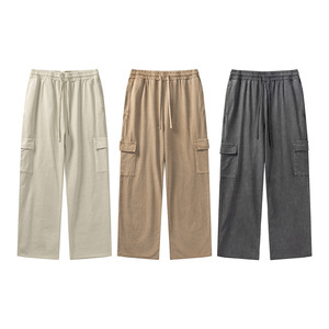 Pantalones Cargo de Pana para Hombre, Corte Holgado, Cintura Media, Largos, Color Sólido, Múltiples Bolsillos, Estilo Hip Hop, Ropa de Otoño - Product Image 5