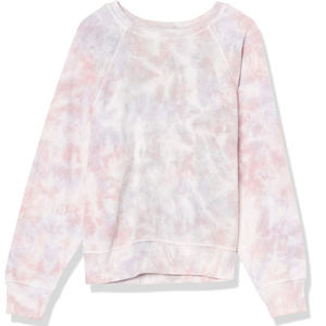 Conjunto de Sudadera Oversize Tie Dye para Mujer, Manga Larga, Tejido de Algodón y Fibra de Bambú, Transpirable, Pantalones Cortos de Pijama de Verano con Bolsillos - Product Image 6