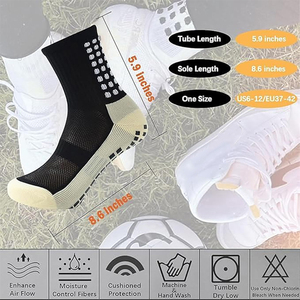 Comfortable Spring Sports <b>Socks</b> <b>Black</b> And White Color Breathable Quick Dry Football Basketball Knee <b>Socks</b> For Sports - Product Image 4