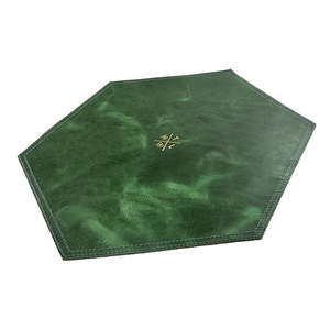 Set de 4 dessous-de-plat en cuir véritable et cuir végétalien, forme irrégulière, écologiques et imperméables, pour une touche de luxe - Product Image 1