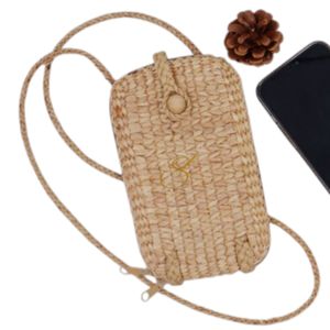 Water Hyacinth Crossbody <b>Phone</b> Bag: Eco-Friendly <b>Mobile</b> <b>Phone</b> Holder - Product Image 1