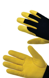 ถุงมือทำงานโพลีเอทิลีน สีเหลือง สีดำ สายรัดข้อมือแบบยืดหยุ่น กันลื่น ทนต่อการเสียดสี ป้องกันแรงกระแทก ลดแรงกระแทก ทั่วไป - Product Image 2