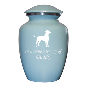 Blue Pet Cremation <b>Urn</b> Metal Ash Memorial Keepsake <b>Urn</b> with Paw Print Engraving for <b>Cats</b> and Dogs - Product Image 5