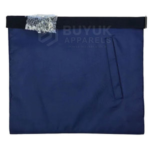 Delantales Masónicos de Cuero Bordados a Mano, Ajustables, Ceremoniales, de Diseño Superior de Lujo, Premium, Lavables, con Broche de Seguridad - Product Image 2