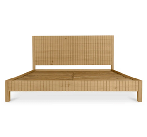 Base de Cama King Size Moderna Minimalista de Madera de Teca Sólida, Cama de Plataforma de Perfil Bajo con Cabecero Sencillo, Muebles de Dormitorio, 3 Años de Garantía - Product Image 6