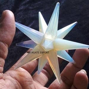 Proveedor al por mayor de lujo de 12 puntos Merkaba Star Crystals Natural Red Jasper Propiedades curativas Star Cut Red Jasper Crystals para - Product Image 3