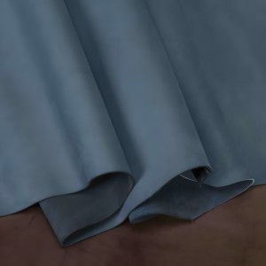 Cuir de vachette grainé chromé bleu foncé de qualité supérieure pour accessoires et projets de couture – Nouveaux matériaux utiles pour artisans - Product Image 1