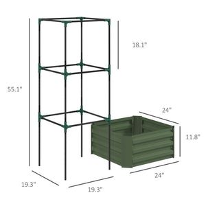 Fioriera Quadrata in Legno per Giardino per Coltivazioni Ecosostenibili - Product Image 3
