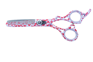 Tijeras Profesionales de Tres Orificios para Corte de Cabello con Recubrimiento en Polvo, Personalizables, Bajo MOQ, para Uso en Entrenamiento, Tijeras de Barbero - Product Image 3