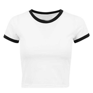 Nouveau T-shirt court à manches courtes de qualité supérieure, couleur unie, look élégant, meilleure arrivée, pour femme - Product Image 3
