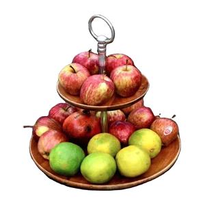 2-Tier <b>Wooden</b> <b>Cake</b> <b>Stand</b> | Rustic Dessert <b>Stand</b> for Serving and Displaying Food - Product Image 2