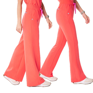 Women's Coral <b>Scrub</b> <b>Set</b> With Needle Detection Hospital Uniform Pants And Top Knitted Cotton Polyester <b>Scrubs</b> For Medical Use - Product Image 5
