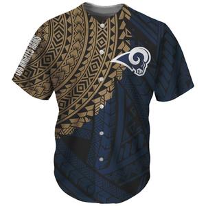 Uniforme de Béisbol Promocional de Diseño de Lujo, Ropa con Diseño Tribal Polinesio, Jersey de Béisbol Transpirable de Punto Personalizado para Equipos - Product Image 2