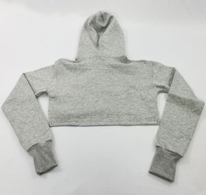 Jersey de algodón y poliéster 100% para mujer, sudadera recortada de alta calidad, ropa de calle personalizada, sudaderas con capucha y sudaderas al por mayor - Product Image 4