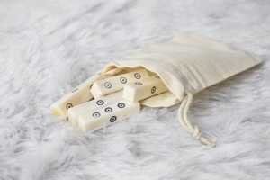 High Quality Handmade Bone <b>Dice</b> <b>Set</b>: Domino Style, Natural White Bone (40mm) - Product Image 6