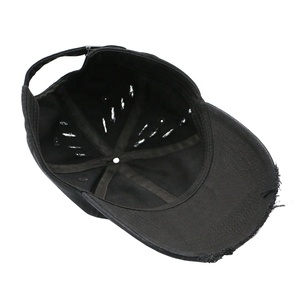 Gorra de Béisbol de Alta Calidad de 6 Paneles, de Algodón Lavado y Desgastado, con Logotipo Bordado Personalizado, Gorras de Papá, Gorras de Béisbol Desgastadas - Product Image 4