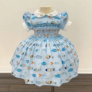 Vestido Floral de Niña con Cuello Peter Pan y Mangas Abullonadas, 100% Algodón Transpirable, Lindo Vestido Mini de Primavera - Product Image 4