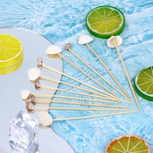 Brochetas de conchas marinas para decoración de martinis y charcutería, al mejor precio, accesorios para cócteles. - Product Image 6