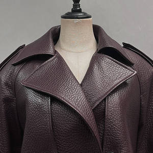 Veste en cuir de vachette pour femme, sur mesure, de haute qualité, pour l'hiver, avec fermeture éclair, tissu en toile respirant, vente en gros d'usine - Product Image 3