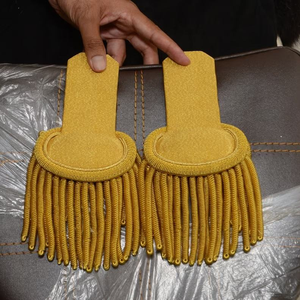 Épaulettes à franges dorées en fil de métal pour équipement personnel, accessoires d'uniforme de fanfare – Vente chaude - Product Image 6
