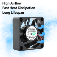 CoolCox 35x35x10mm ventilateur de refroidissement axial cc 5V 12V 24V 3510 Dc sans brosse pour boîtier PC humidificateur purificateur d'air navigateur ODM AC