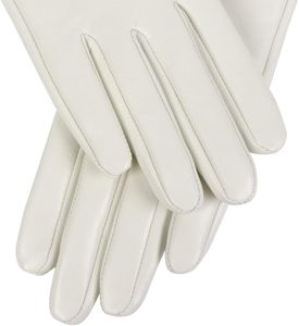 Leather fashion Gloves Warm Lining Winter Button Decoration for Women - Product Image 4