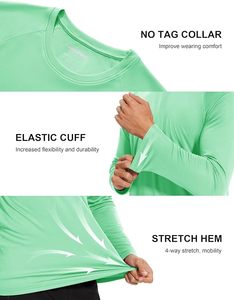 Men's Long Sleeve Rash Guard Solid Color 100% Polyester Quick Dry UPF50+ Anti-Bacterial <b>Swim</b> <b>Shirt</b> - Product Image 3