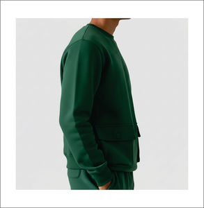 เสื้อสเวตเชิ้ตผู้ชาย ผ้าฝ้าย ใส่สบาย ระบายอากาศได้ดี สไตล์พรีเมียม สตรีทแวร์ ทรงโอเวอร์ไซส์ ปักลายตามสั่ง - Product Image 3