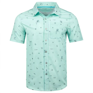 เสื้อเชิ้ตฮาวายลำลองผู้ชายแบบสั่งทำ OEM แขนสั้น ผ้ากำมะหยี่ พิมพ์ลายดอกไม้ สำหรับวันหยุดพักผ่อน ลุคชายหาดสไตล์รีสอร์ทเขตร้อน - Product Image 5