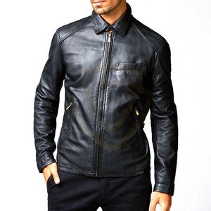 Chaqueta de Cuero para Hombre, Talla Grande, con Cierre, Cuello Alto, Estilo Hip Hop, Invierno, Personalizable con Logotipo, Alta Calidad - Product Image 1