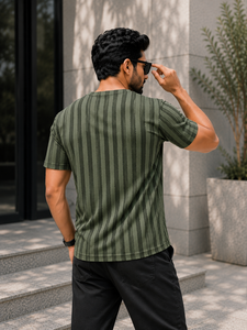 Camiseta Polo a Rayas para Hombre con Logotipo Personalizado, Camiseta de Polialgodón, Manga Corta Informal para Hombre, Disponible al Mejor Precio - Product Image 3