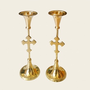 Wholesale Handmade Solid Brass Candlestick Holder with Open Barley <b>Twist</b> Stem Elegant Gold Taper <b>Candle</b> Stand for Wedding - Product Image 6