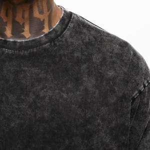 Camiseta Vintage Antiarrugas Unisex para Hombre, 100% Algodón, Lavado Ácido, Impresión Personalizada, 250 g/m², Peso Pesado, Transpirable, Tallas Grandes - Product Image 3