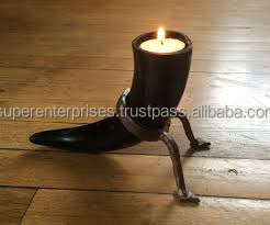 Buffalo Cow & Ox Horn Votive Candle Stick Holder hecho a mano en relieve estilo INS para hoteles restaurantes y Decoración de cumpleaños del hogar - Product Image 6