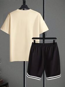 Men Everyday Matching Garment <b>Set</b> Short Sleeve Fashion Topwear and Innerwear Combination - Product Image 4