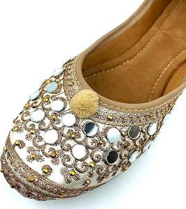 Zapatos Khussa para Boda, Planos, Ligeros, de Colores Mixtos, Diseño Personalizado, con Pedrería - Product Image 4