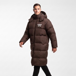 Custom Wholesale High Quality <b>Men</b> Long Puffer Coat <b>Hooded</b> Winter <b>Jacket</b> Full Zip Windproof Warm Outdoor Winter Wear - Product Image 6
